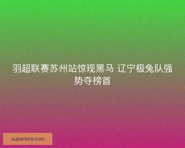 羽超联赛苏州站惊现黑马 辽宁极兔队强势夺榜首 羽超联赛苏州站惊现黑马 辽宁极兔队强势夺榜首